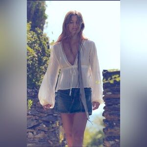 Zara Drawstring Lace Top